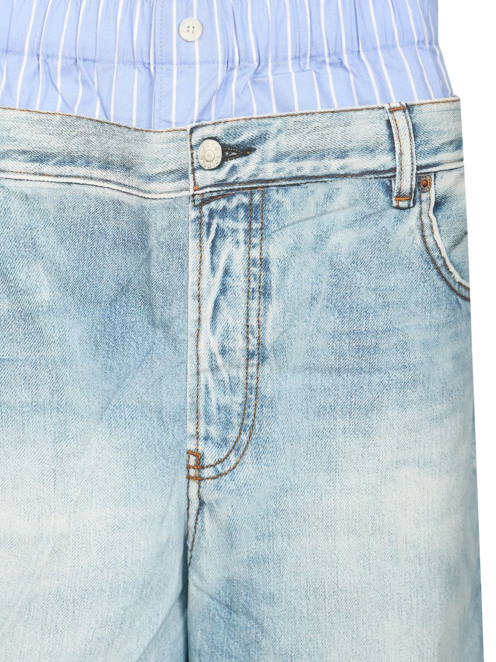 Acne Studios Trompe-L'oeil Print Trousers Jeans - Blue | 77e667d8776af011640d27c052056b660835a879