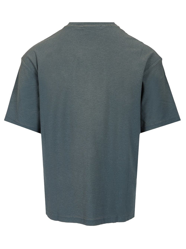 Acne Studios Cotton And Hemp T-Shirt - Blue | f07cf38c7e3115f828777109a7b906d39ba077a3