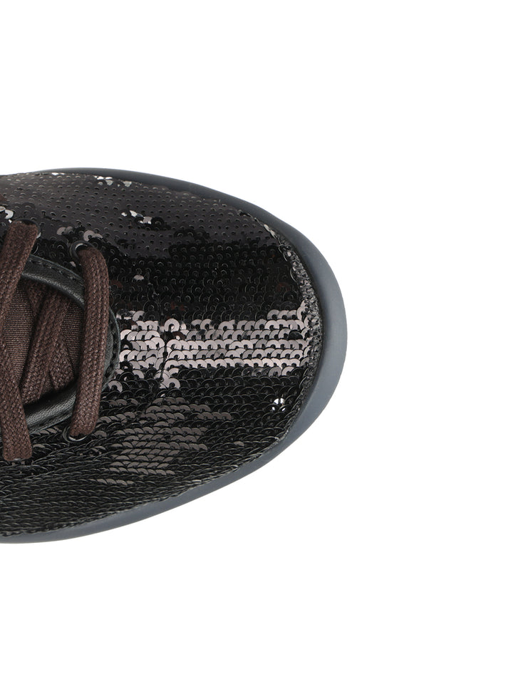 Adidas X Wales Bonner Wales Bonner Sequined Sneakers - Black | 550cbf1f5af3185c1fef370957259df453839059