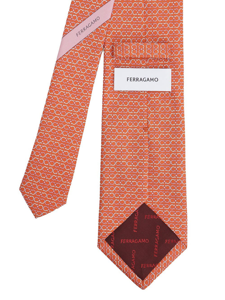 Ferragamo Silk Tie Ties And Bow Ties - Orange | fd8200cc08d2cc5e994285de05693f339ffe40ae