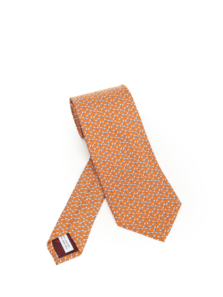 Ferragamo Silk Tie Ties And Bow Ties - Orange | fbd65c3ca38a1c851792999987e87748cd7e5913