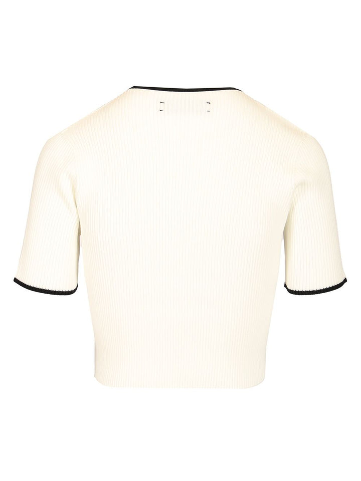 Amiri Crop T-Shirt - White | e3379b6c684fdc5c0755a75db4085382fa25ca72