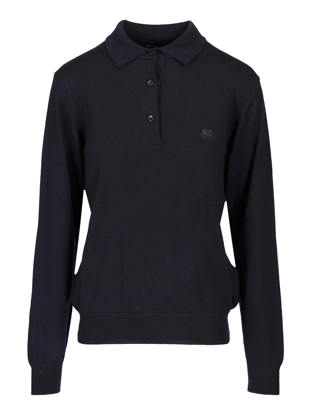 Etro Wool Polo Shirt Knitwear - Blue | d518d984d1d06c561ce6997b73f03bbb9f05a509