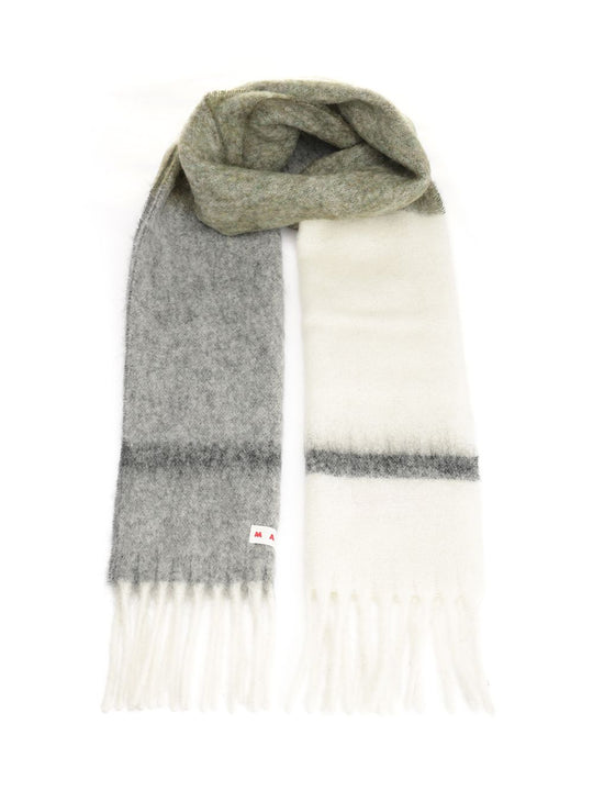 Striped Alpaca Scarf Scarves And Foulards Grey