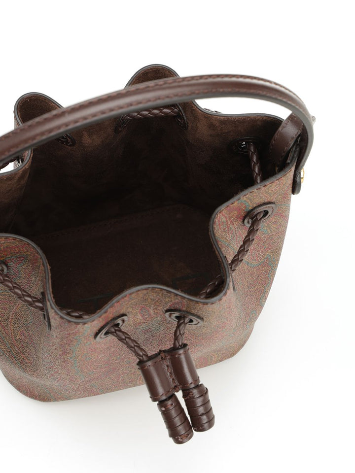 Etro Arnica Mini Bucket Bag Crossbody Bags - Brown | abe055dca4be84e3e2bc8a78776d537d8c96db52
