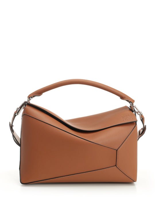 Puzzle Edge Handbags Brown