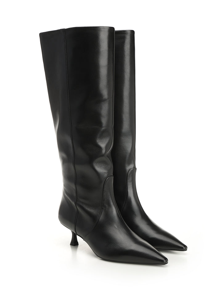 Stuart Weitzman Naomi 50 Boots - Black | e7b57c133f8d215e67169e93252048aaba96f216