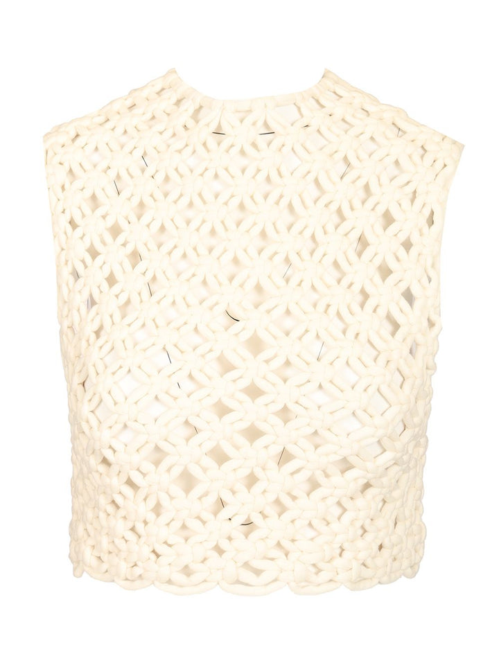 AlaÏA Knotted Top Tops - White | 5211b29f65595b3c7a2c565b8ffcce12b51aa054