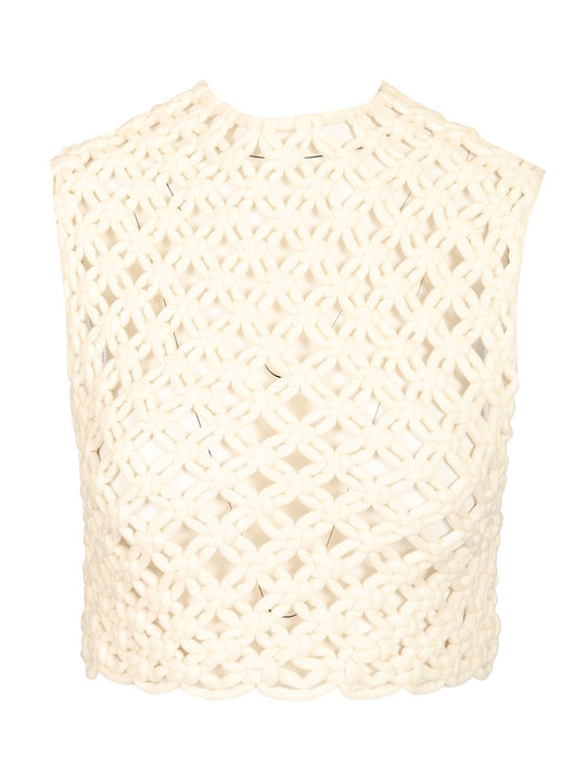 Knotted Top Tops White