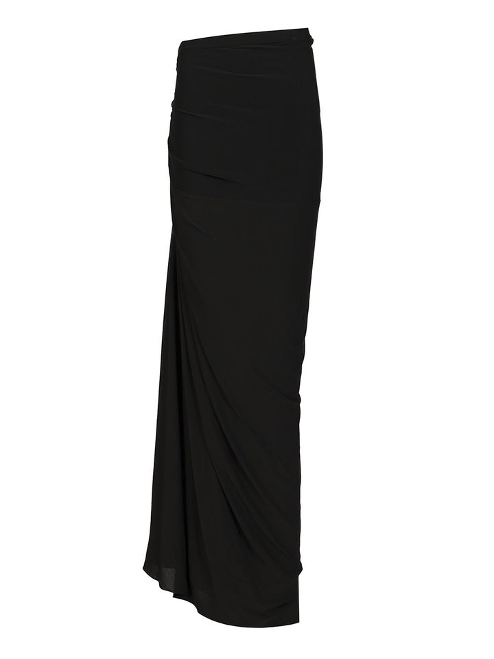 AlaÏA Long Draped Skirt Skirts - Black | dbf54441a41321234ce76204a1a346916d3b1d2f