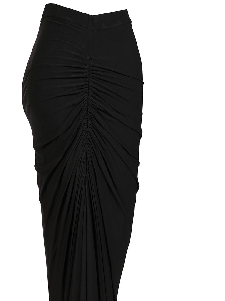 AlaÏA Long Draped Skirt Skirts - Black | 0f377e06b4408324da9d38f46a9ca2a439d1200d