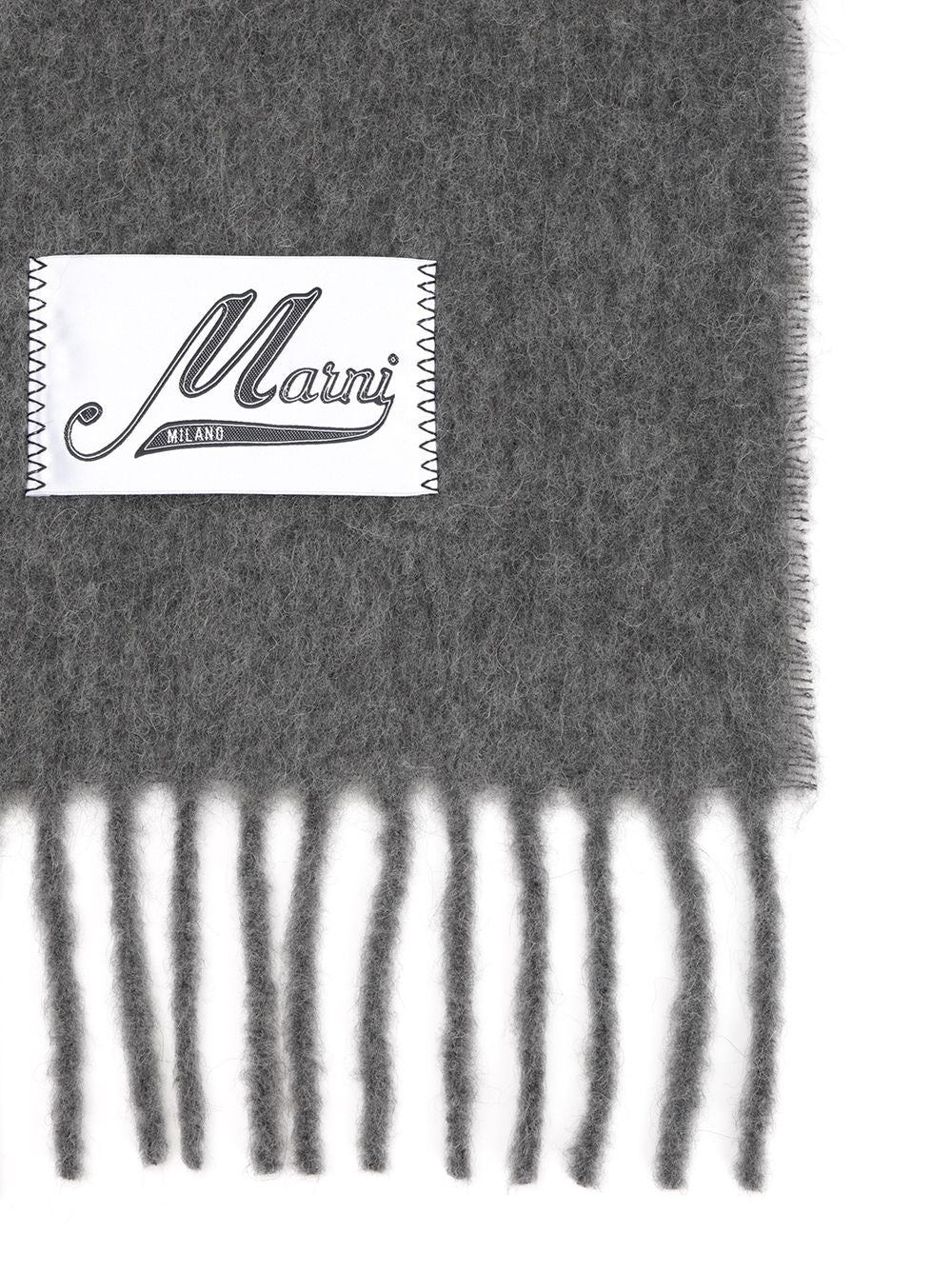 Marni Alpaca Scarf Scarves And Foulards - Grey | 4daf499c4c3bf0941cf0e9bae0d93da09821b69b