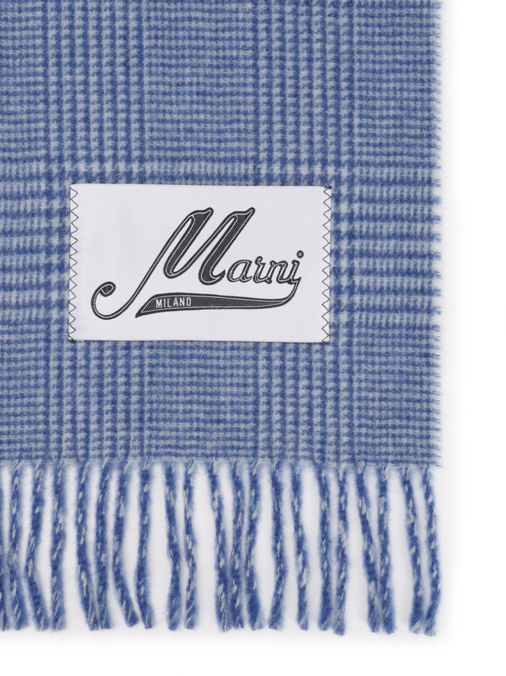 Marni Double-Face Wool Scarf Scarves And Foulards - Blue | 6410e4fbd2e9832ed8507383df9481348ac9eed4