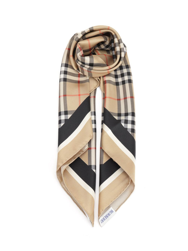 Burberry Check Silk Scarf Scarves And Foulards - Beige | 02d94e5e3f6ca96aab44c80d58459adb957b0ec3