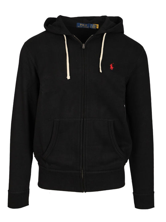 Cotton Blend Hoodie Sweatshirts Black