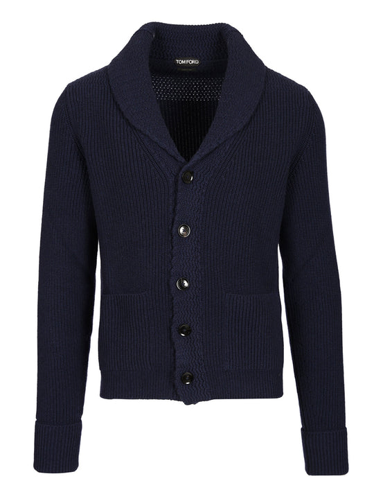 Cashmere Cardigan Knitwear Blue