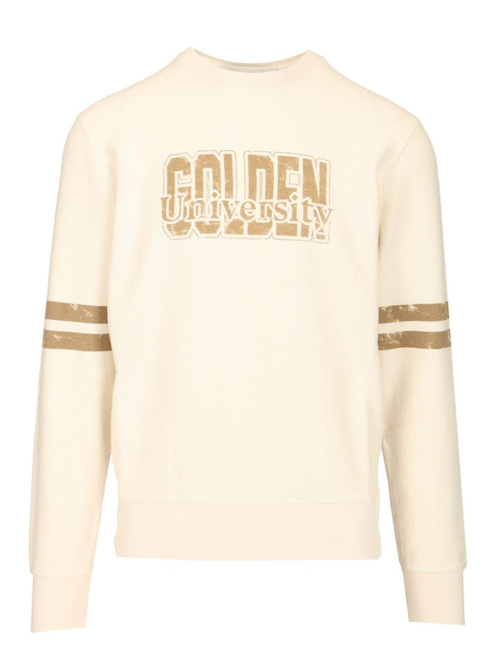 Golden Goose Deluxe Brand Cotton Sweatshirt Sweatshirts - Beige | 7477ed4595cf8ef2077c2e35eda4c447b59fd633