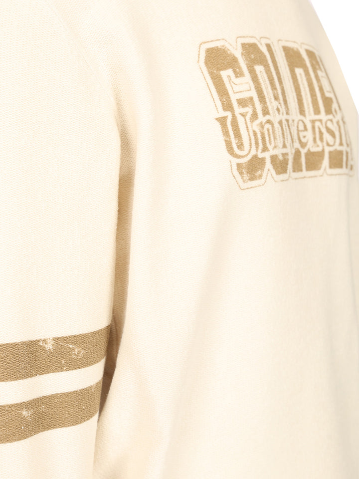 Golden Goose Deluxe Brand Cotton Sweatshirt Sweatshirts - Beige | 91f4de2007719a33f02d4de170a3937123b6c3e8