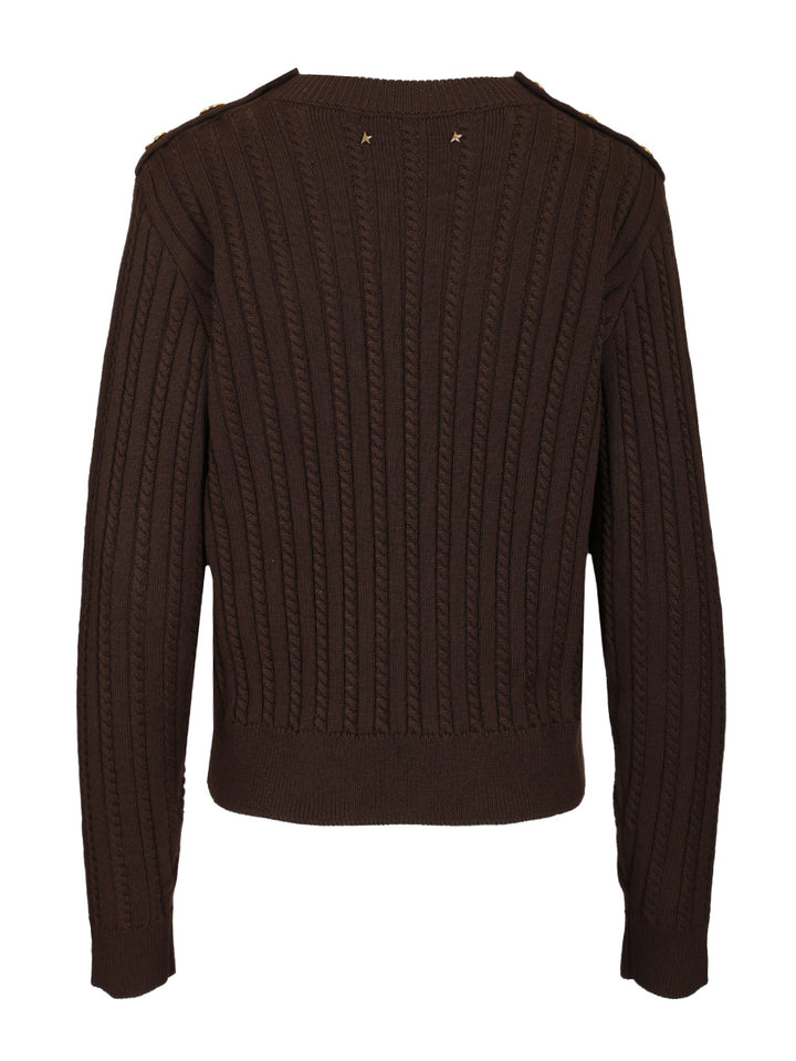 Golden Goose Deluxe Brand Cable-Knit Sweater Knitwear - Brown | 827bd14ee2cf35790fffc86aedffcf5ba9cd705b