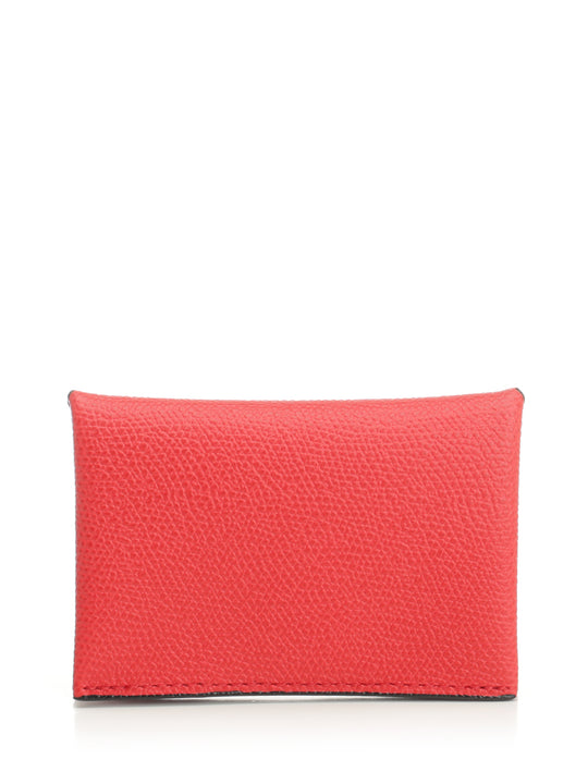 Button Card Holder Wallets Red