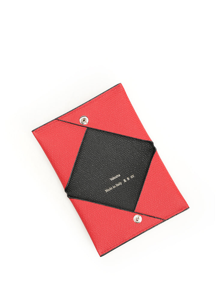 Valextra Button Card Holder Wallets - Red | 13bea57361c00574670e58d699074e8db67fadb3