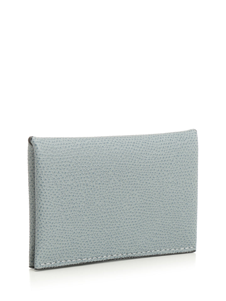 Valextra Button Card Holder Wallets - Light blue | 0a239f767858f6baf781e45ba88bbe87b94e343e