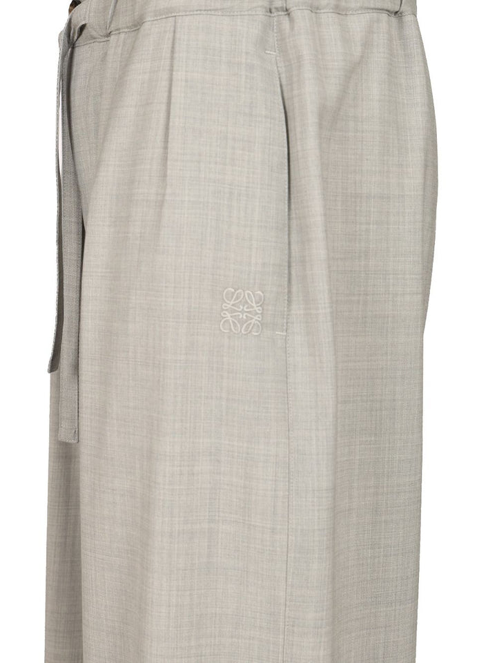 Loewe Wool Drawstring Trousers - Grey | c5b09c3a9b698e3fa06e533e0aca052d94a3dc3a