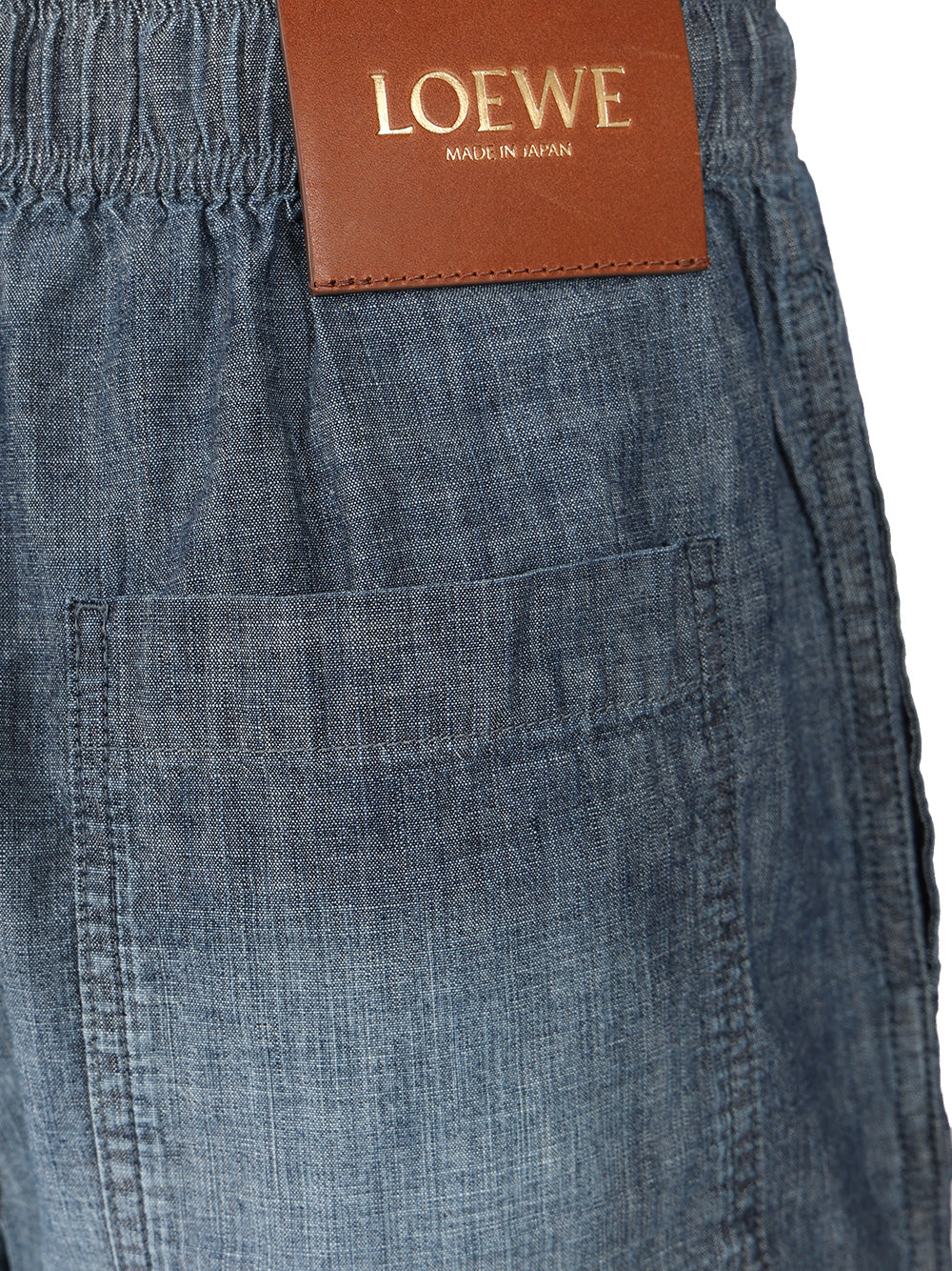Loewe Délavé Chambray Shorts Trousers - Blue | 2cf0b74ce16b8f4ab784fa23d21cb89389f9c32c