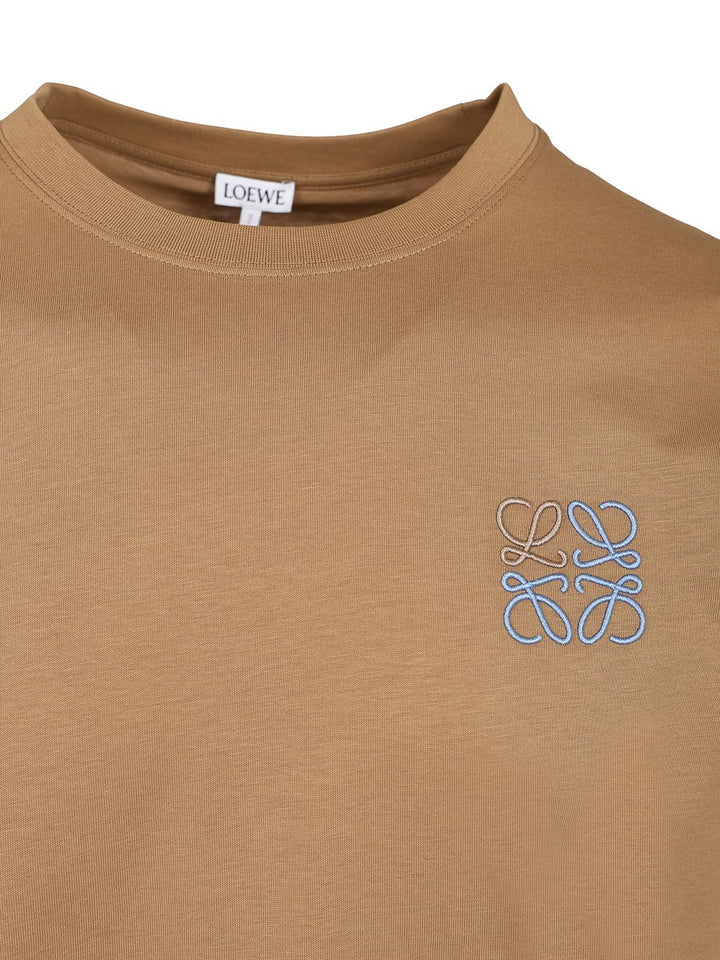 Loewe Lightweight Cotton T-Shirt - Brown | 56b2377c6f8b7d3367a2f0555510bd972367e9a2