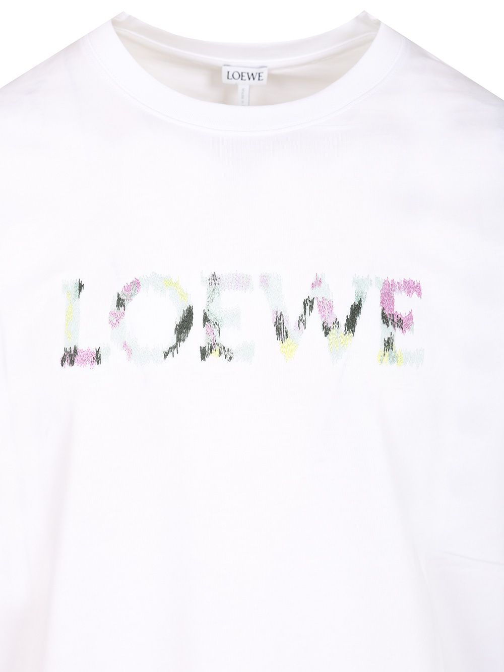 Loewe With Loewe Embroidery T-Shirt - White | b4778ac0ba1705035b1b20fdecd8fad9fbcae734