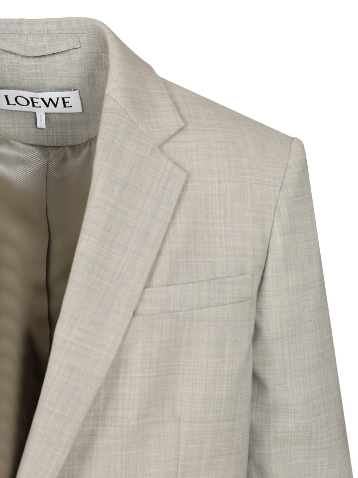 Loewe Single-Breasted Tailored Jacket Jackets - Grey | 134cbf4e0fe98ae0e4a405ebb43d370ba919cc6d