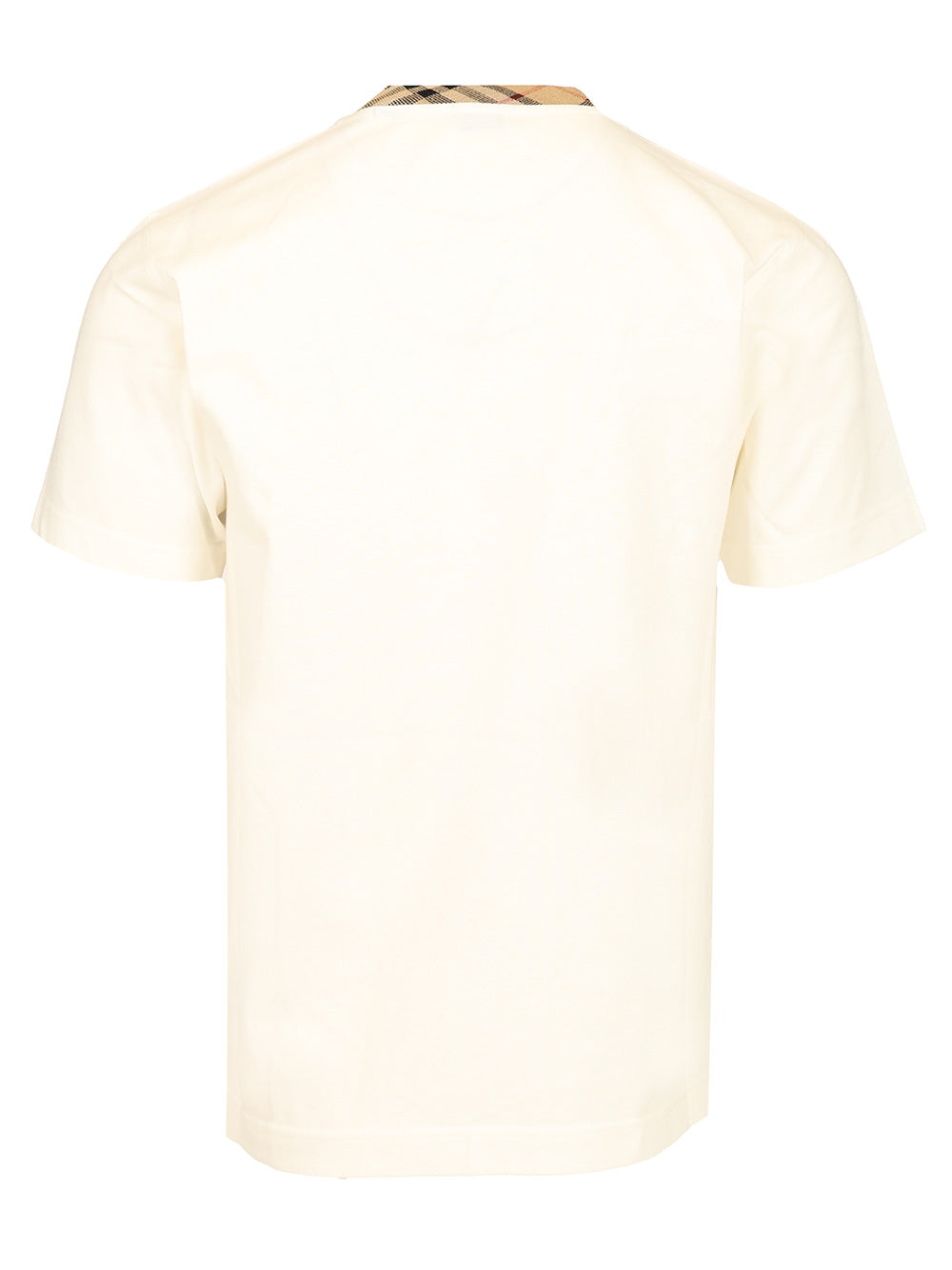 Burberry Check Trim Cotton T-Shirt - White | 6ff3c543ce263eacee275fbb103d68e5ae219cc0