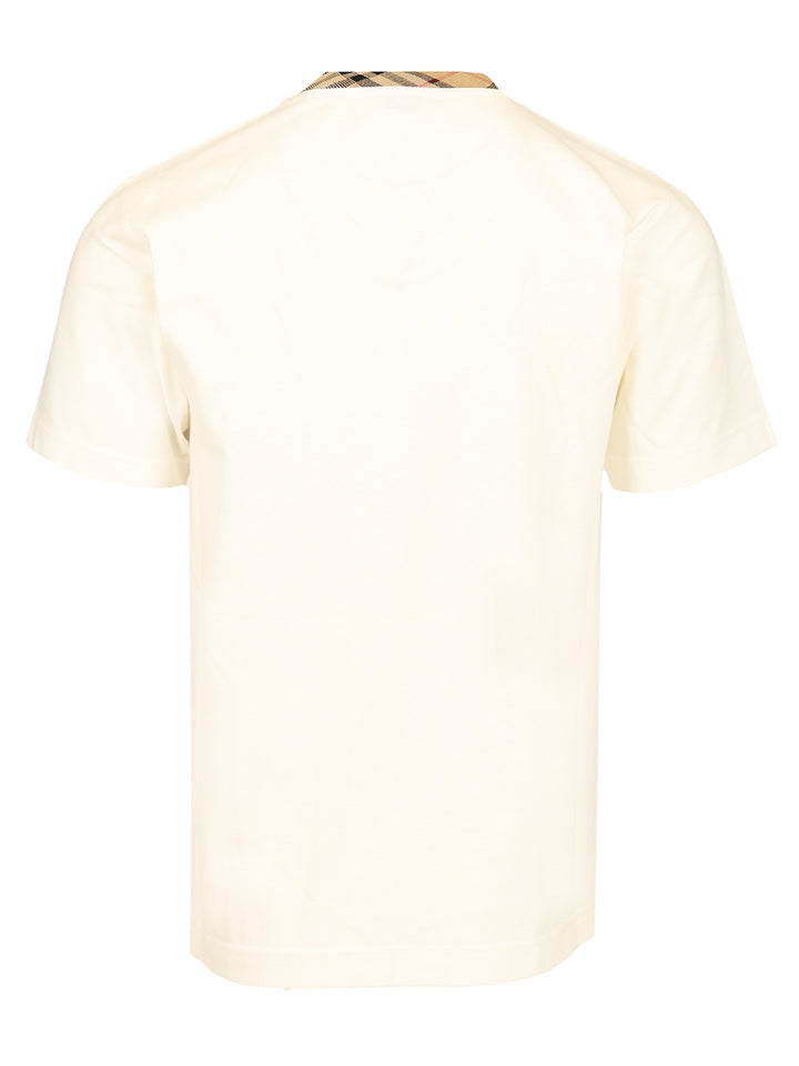 Burberry Check Trim Cotton T-Shirt - White | 6ff3c543ce263eacee275fbb103d68e5ae219cc0