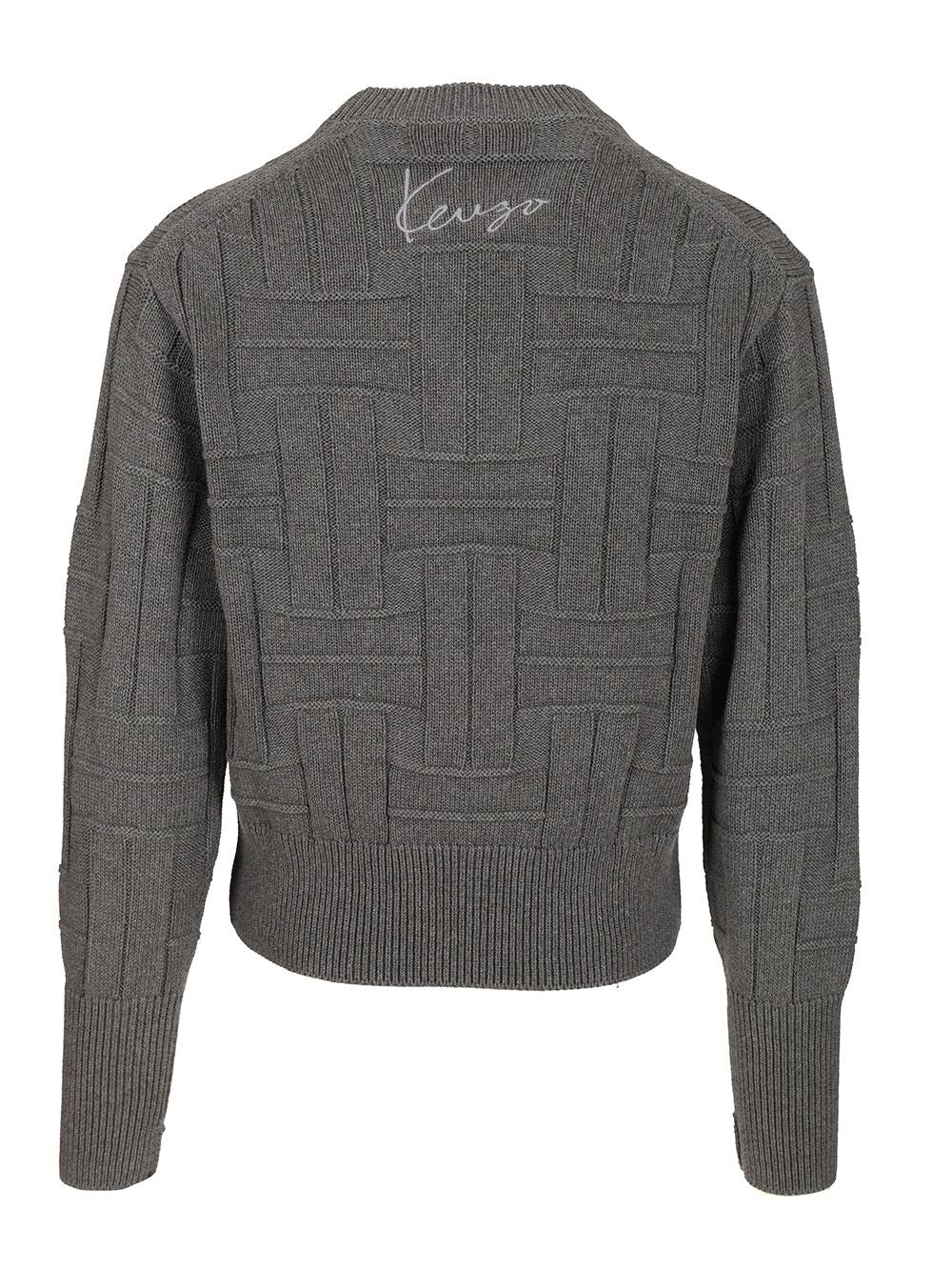 Kenzo Kenzo Weave Knitwear - Grey | 991b718d12cf086158ac3ac85a0c3bcc11895a93