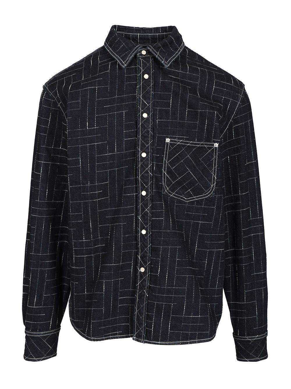 Kenzo Weave Shirts - Blue | ec853ca7c16ba5add7ff6d8425cf0b5d4eedecb4