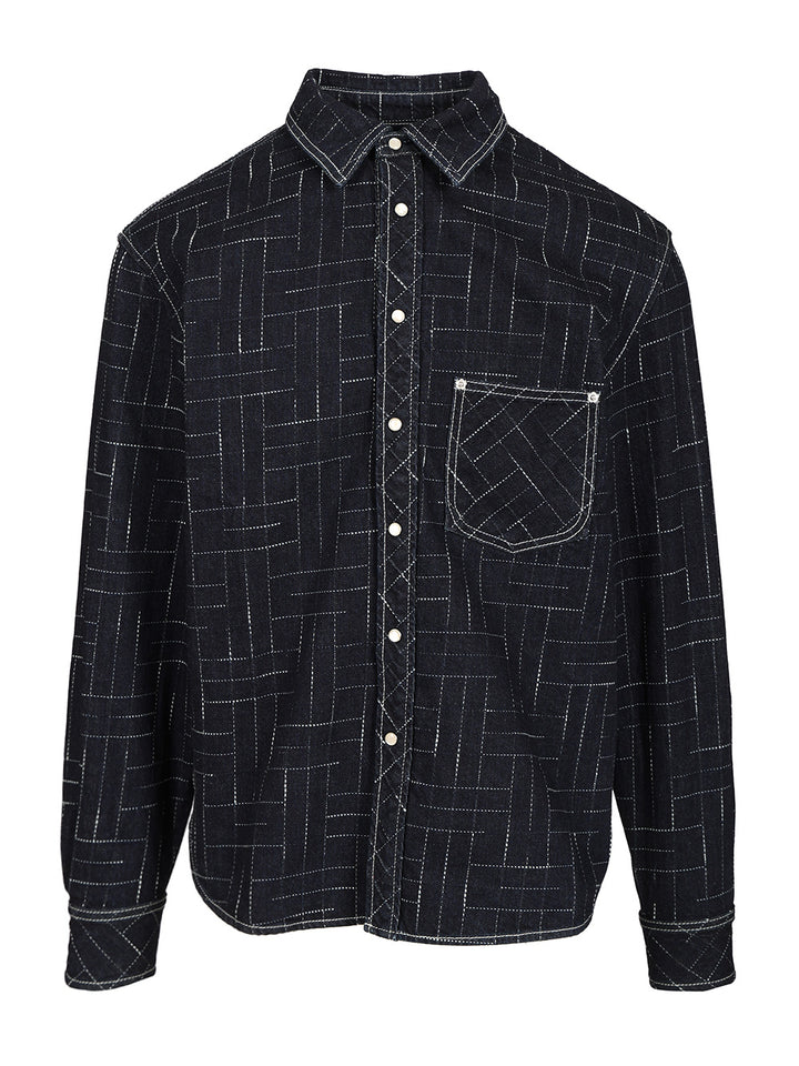 Kenzo Weave Shirts - Blue | 4b0659ce53764e779720ca82b737a1a8f3c7f4df