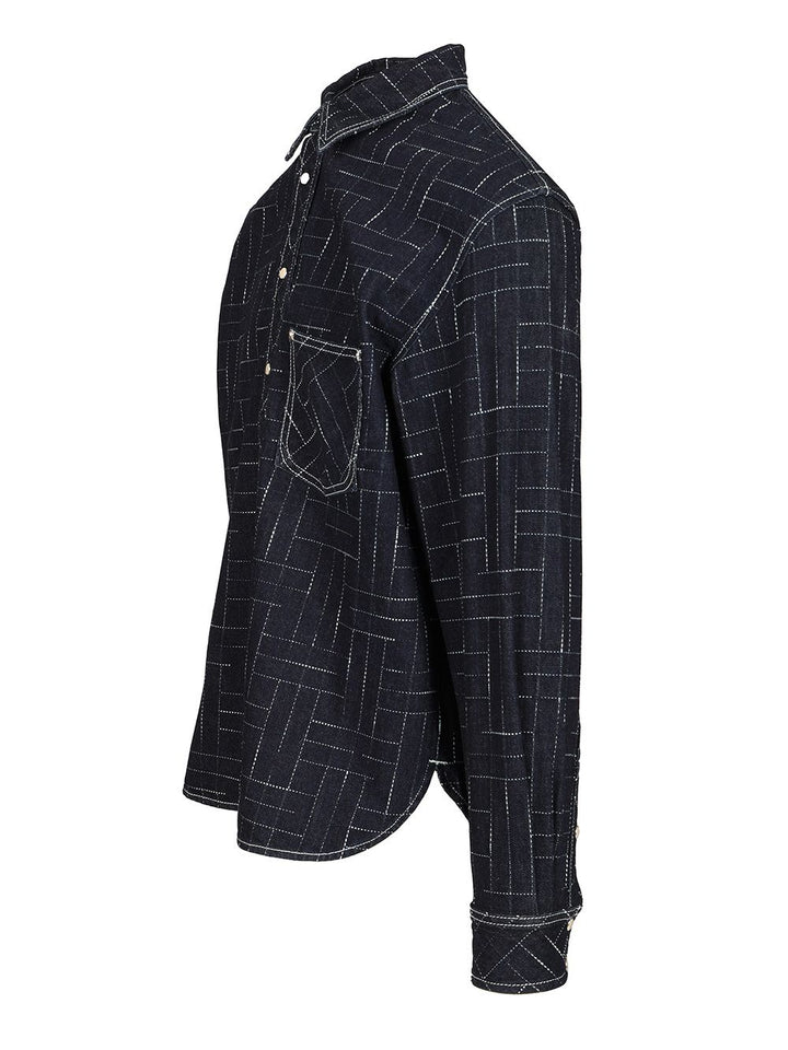 Kenzo Weave Shirts - Blue | 30edbd251ef79c64e9371bd59948f64665c6b913