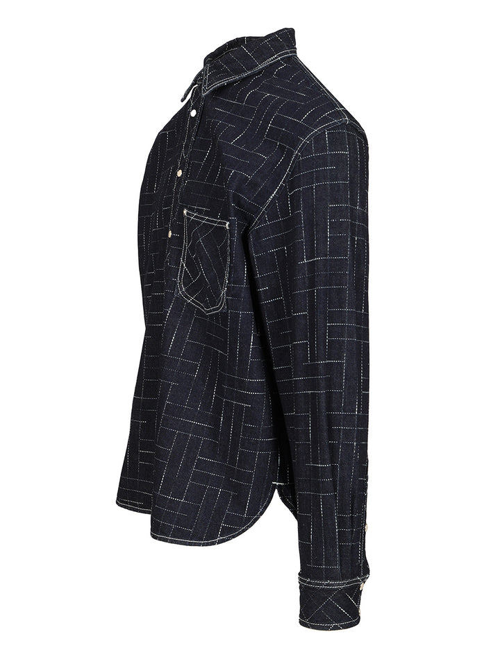 Kenzo Weave Shirts - Blue | 2b4ac6a6afe1bd217a41ed22e251189d025ddf4e