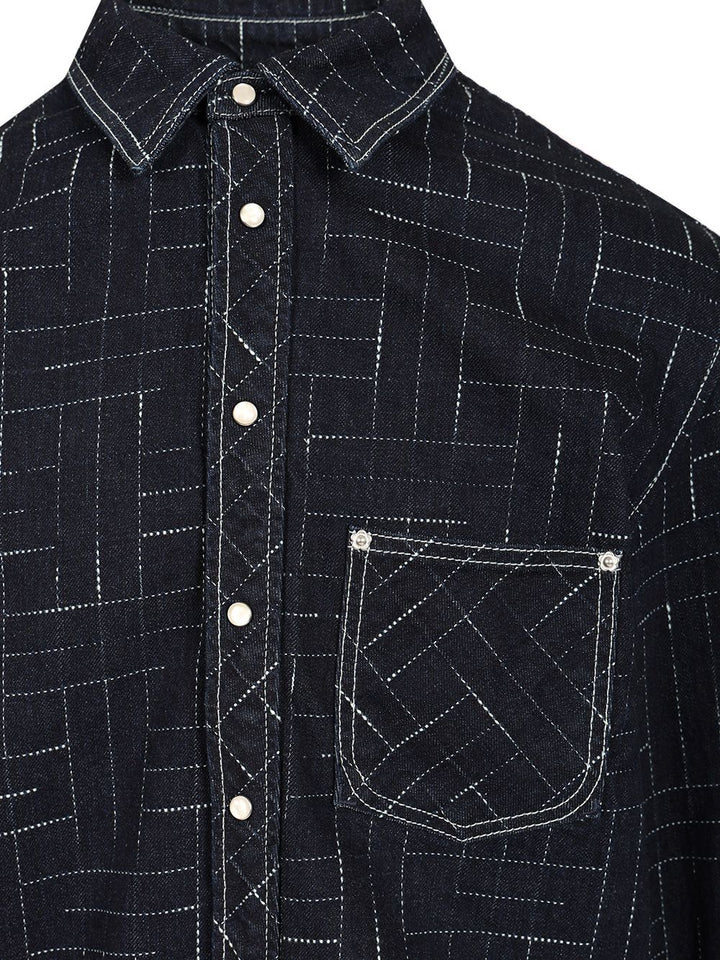 Kenzo Weave Shirts - Blue | 7bdedd4d5e155946c13a2382857c77509e3d48d6