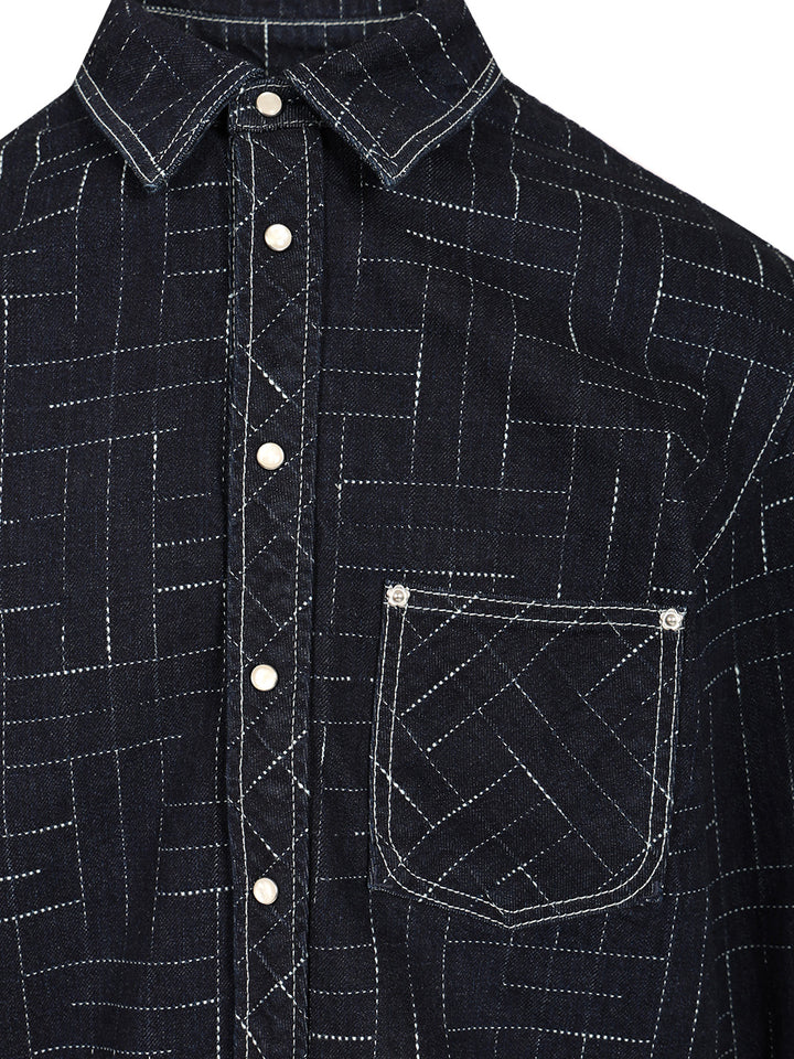 Kenzo Weave Shirts - Blue | 88df193675a957577d6c25afc4db2fec909c3836