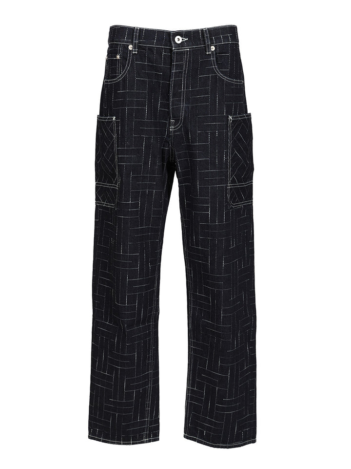 Kenzo Weave Jeans - Blue | 8afaa538167ce39e9e6ce3add18252091709cd56