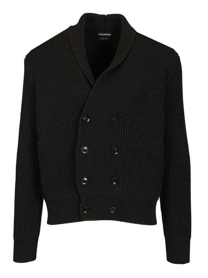 Tom Ford Double-Breasted Cardigan Knitwear - Black | 17ad97316b6fcbbbdb3fa650eebed692904c62d2