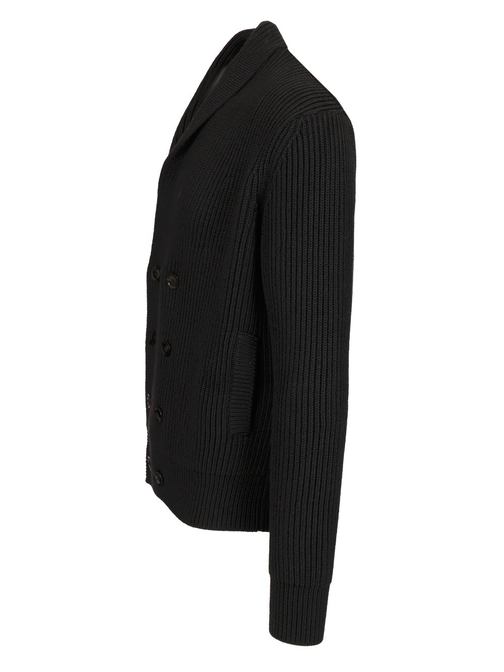 Tom Ford Double-Breasted Cardigan Knitwear - Black | 18b5e140e15868316340162d0a6e97707a8d55f5
