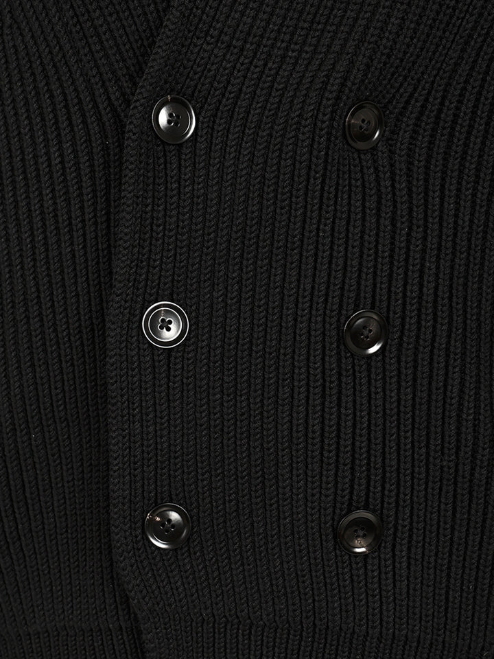 Tom Ford Double-Breasted Cardigan Knitwear - Black | 4310b987d1d00eb5ade0c855eaa09148ddebc0f4