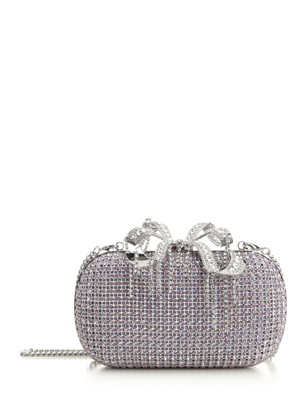 Self-Portrait Mesh Clutch Handbags - Violet | 31c0bb404a60f5130dd7d560b25b55d72458a3c2