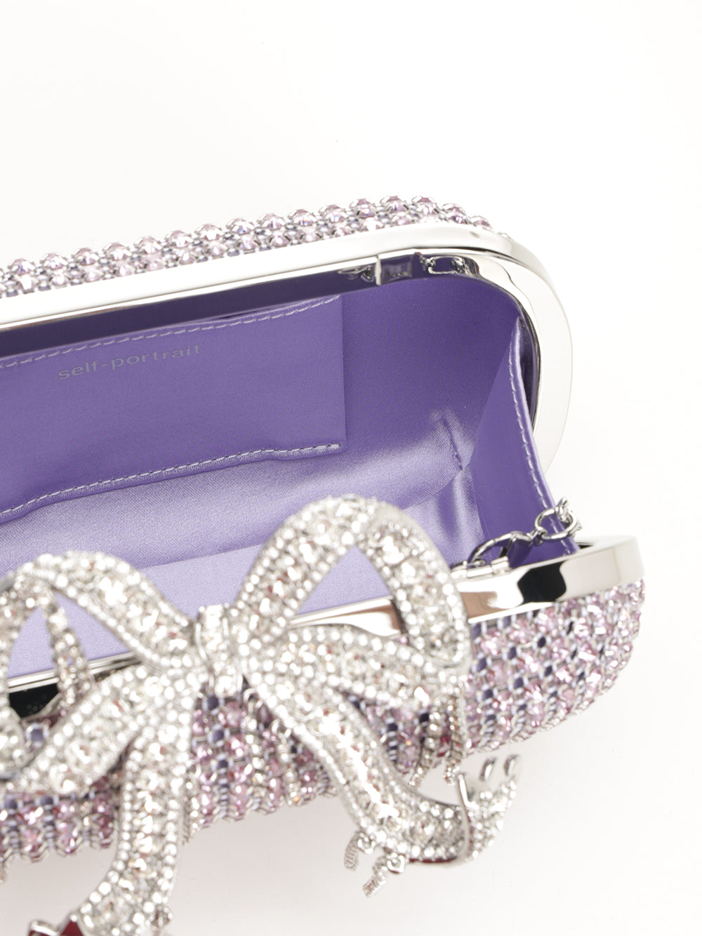 Self-Portrait Mesh Clutch Handbags - Violet | 01d592e4cd6f3489084eadf3ccdc1a960a5f9a4f