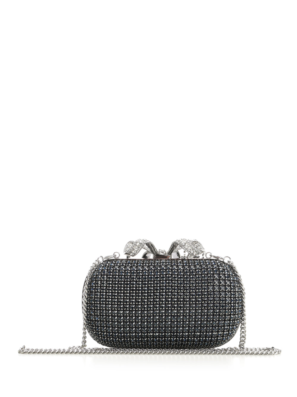 Self-Portrait Navy Chainmail Clutch Handbags - Blue | 7840c0295807102681b1fee44d623dc2c31e1810