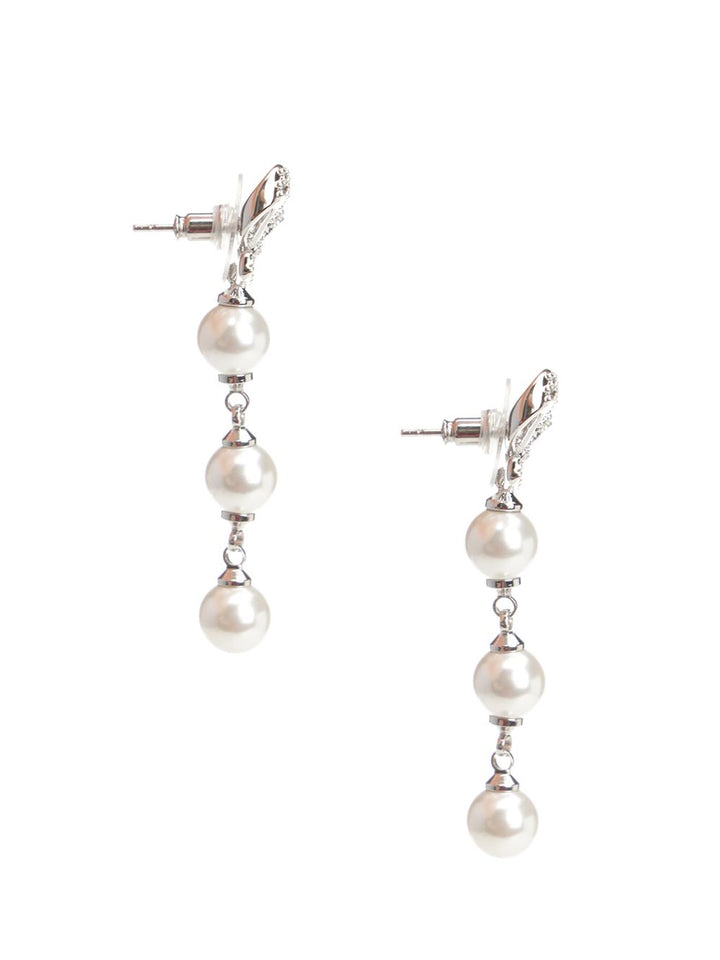 Self-Portrait Tiered Pearl Bow Earrings Jewelry - White | c0b2414d411c9380fdc7af75e956d2bb7c594dd3