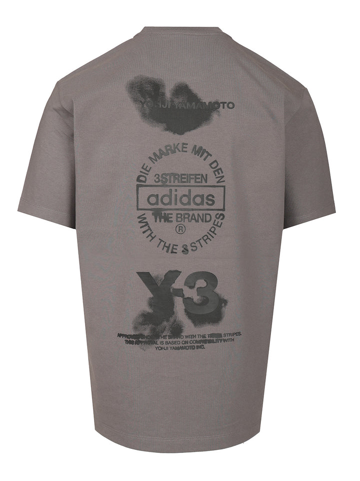 Adidas Y-3 Y-3 Graphic Short Sleeve Tee T-Shirt - Grey | 39184b4b46c872df2d1d524bc798404b03571ecd