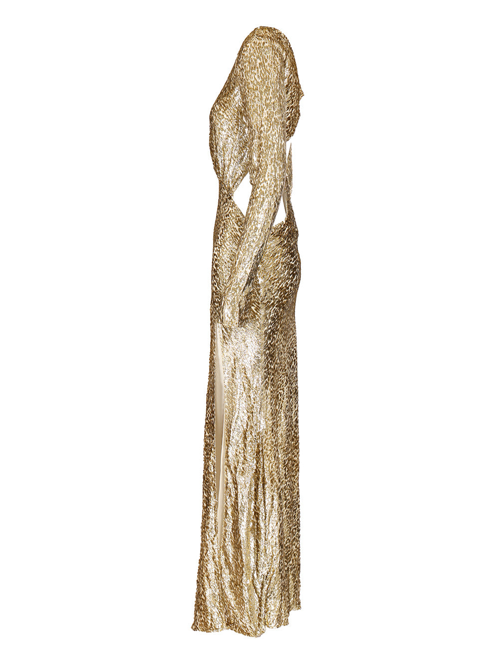 Self-Portrait Long Dress In Gold Thread Dresses - Gold | 71fc111419f5c251c73a6b25385dff36ec85b27f